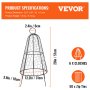 VEVOR 6x draadbel draadkap plantenbel plantbescherming belbescherming 31x51cm