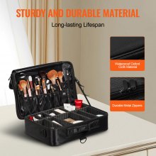 VEVOR make-uptasje met 3 lagen opbergruimte make-uptasje gemaakt van Oxford-materiaal waterdichte en slijtvaste make-uptasje make-uptasje make-uptasje make-up organizer 460x300x125mm
