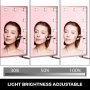 VEVOR Vanity Led make-up spiegel 600 * 500 mm make-up spiegel verlicht met 14 stuks Dimbare LED lampen make-up spiegel voor tafelcosmetica (rose goud)