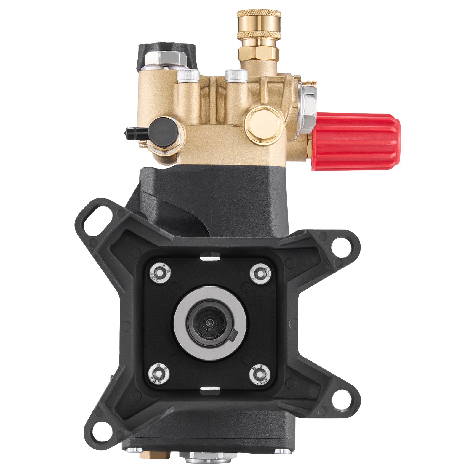 VEVOR Hogedrukreinigerpomp, 1-inch schacht, horizontale drievoudige plunjer, 4000 PSI, 4,0 GPM, vervangende hogedrukreinigerpompset met 5 sproeiers, reservepomp voor maximaal 500 uur continu gebruik, vervangende pomp