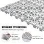 VEVOR in elkaar grijpende tegels 55 stuks vloertegels drainage vloertegels, vloertegels 30 x 30 cm buiten vierkante vloertegels patio PVC vloertegels badkamer, zwembad, toilet, grijs