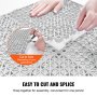 VEVOR in elkaar grijpende tegels 55 stuks vloertegels drainage vloertegels, vloertegels 30 x 30 cm buiten vierkante vloertegels patio PVC vloertegels badkamer, zwembad, toilet, grijs