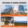 VEVOR Micro-omvormer op zonne-energie, 800 W micro-omvormer op zonne-energie, IP67 waterdichte aluminium omvormer op zonne-energie, DC 18-50 V, werkspanning met APP WiFi Ante