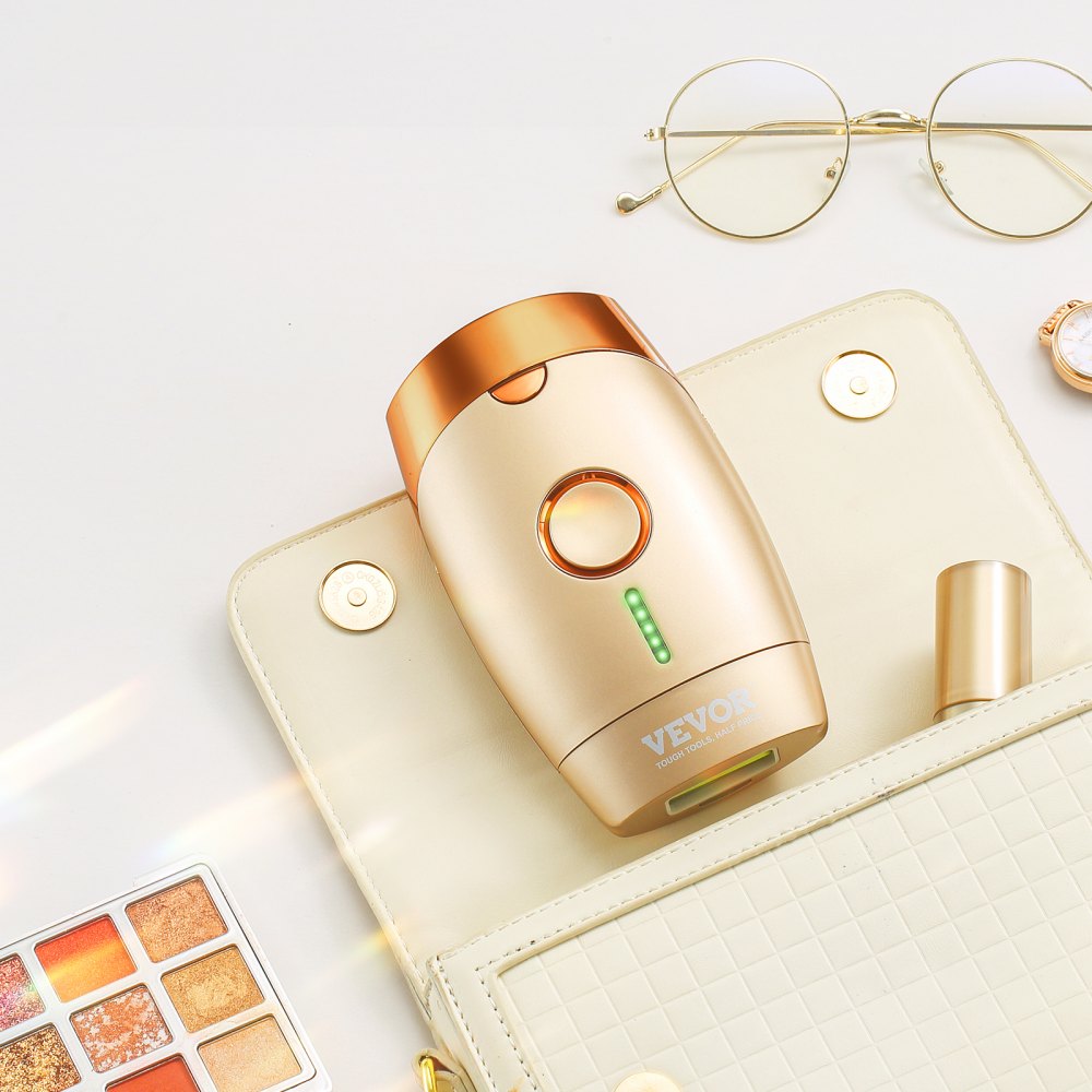 VEVOR IPL laserontharingsapparaat 17J ontharingsapparaat epilator 510-1200 nm golflengtebereik 4,0 m² lichtgevend gebied 5-niveaus intensiteitsaanpassing 400.000 lichtpulsen ontharing