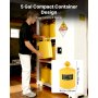VEVOR Veiligheidscontainer, 19 L, Type I Veiligheidscontainer voor Diesel met Vlamdover, Zelfsluitende Deksel & PE Trechter, Ergonomische Handgreep, Opslagcontainer voor Ontvlambare Stoffen, Geel