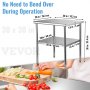 VEVOR Commercial Stainless Steel Table 30" x 30" x 36" Stainless Steel Two Layer Work Table Disassembly Table Gastro 226kg + 136kg Load Capacity Commercial Kitchen Table Preparation Table Kitchen Furniture