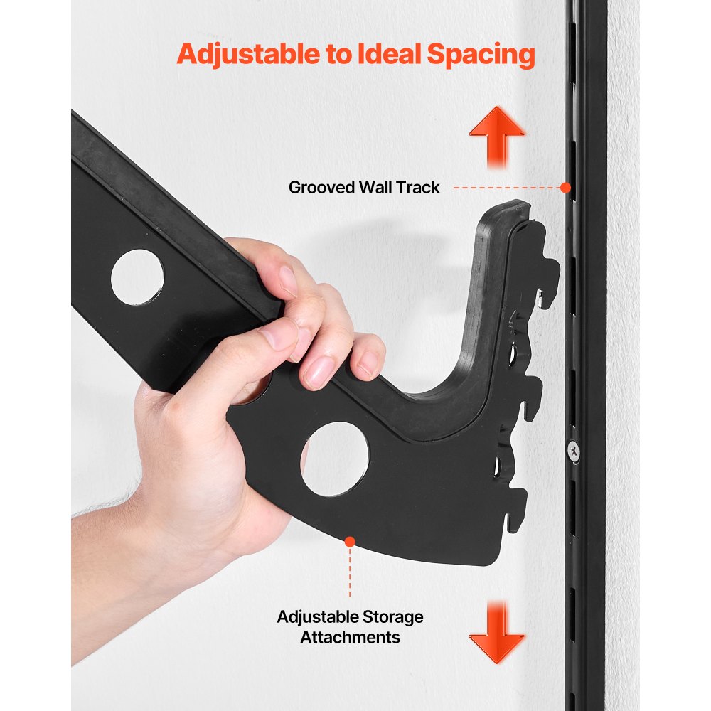 VEVOR Surfboard Wandhouder (4 Niveaus) Horizontale Surfboard Rack Hanger voor Opslag & Display, Hoogte Verstelbare Organizer voor Kiteboards Shortboards Ski's Snowboards Zwart