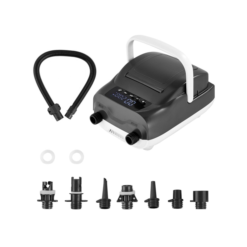 VEVOR Paddleboardpomp (20 PSI) Twee-traps elektrische SUP-luchtpomp met automatische uitschakeling en 12 V DC-aansluiting, opblazen en leeglopen Ideaal voor opblaasbare paddleboards, tenten, matrassen