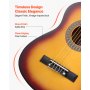 VEVOR Classical Guitar, 30 Inch, Wood Classical Guitar Starter Kit for Beginners, with Nylon Strings, Gig Bag, Strap, Tuner, Extra Strings, Pick, Capo, Basswood, for Kids Girls Boys Students, Sunburst