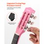 VEVOR Concertgitaar, 780 mm houten klassieke gitaar startersset voor beginners, met nylon snaren, gigbag, riem, tuner, extra snaren, plectrums, capo, lindehout, voor beginners en studenten, roze
