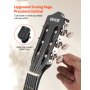 VEVOR Concertgitaar, 960 mm, Houten Klassieke Gitaar Starterset voor Beginners, met Nylon Snaren, Gigbag, Riem, Tuner, Extra Snaren, Plectrums, Capo, Lindehout, voor Beginners, Zwart