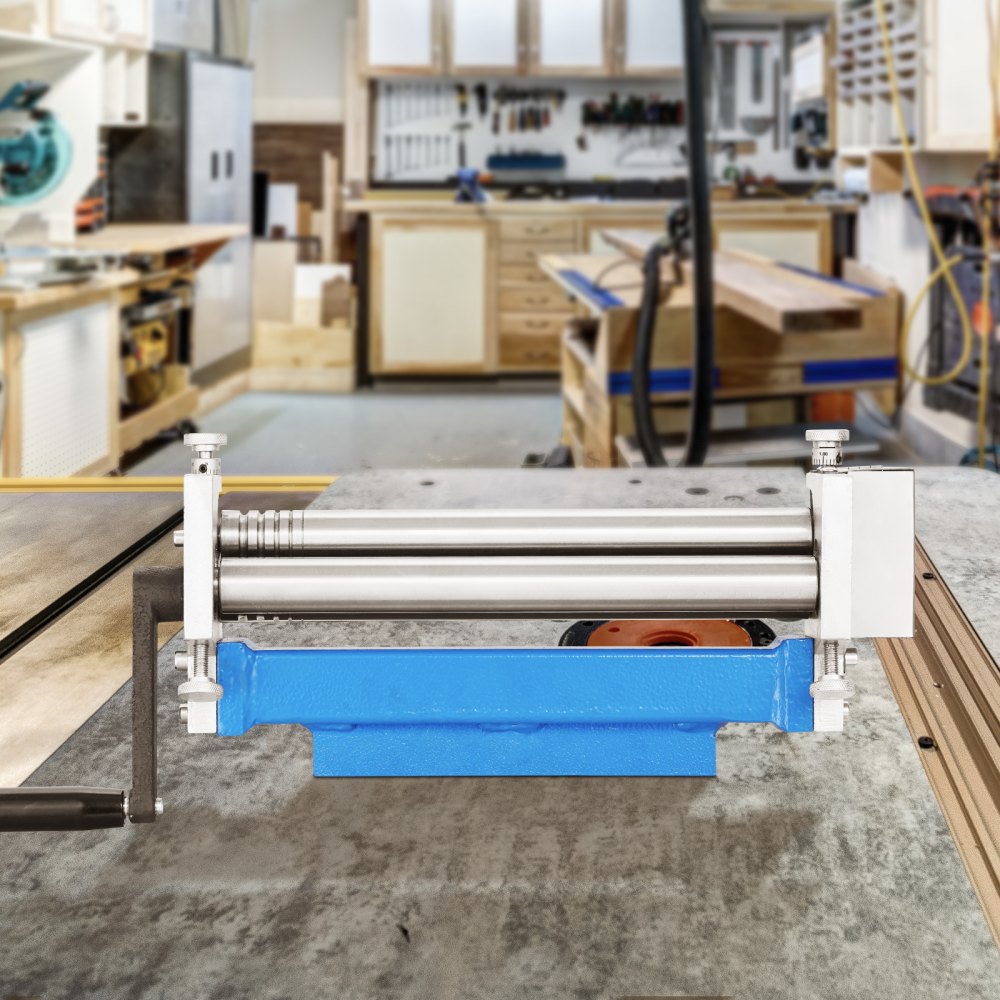 VEVOR-buisbuigmachine, 32 cm vormbreedte bij een capaciteit van 20 gauge, buisbuigmachine, met 2 verwijderbare rollen voor platen van koolstofarm staal, koper en aluminiumlegering