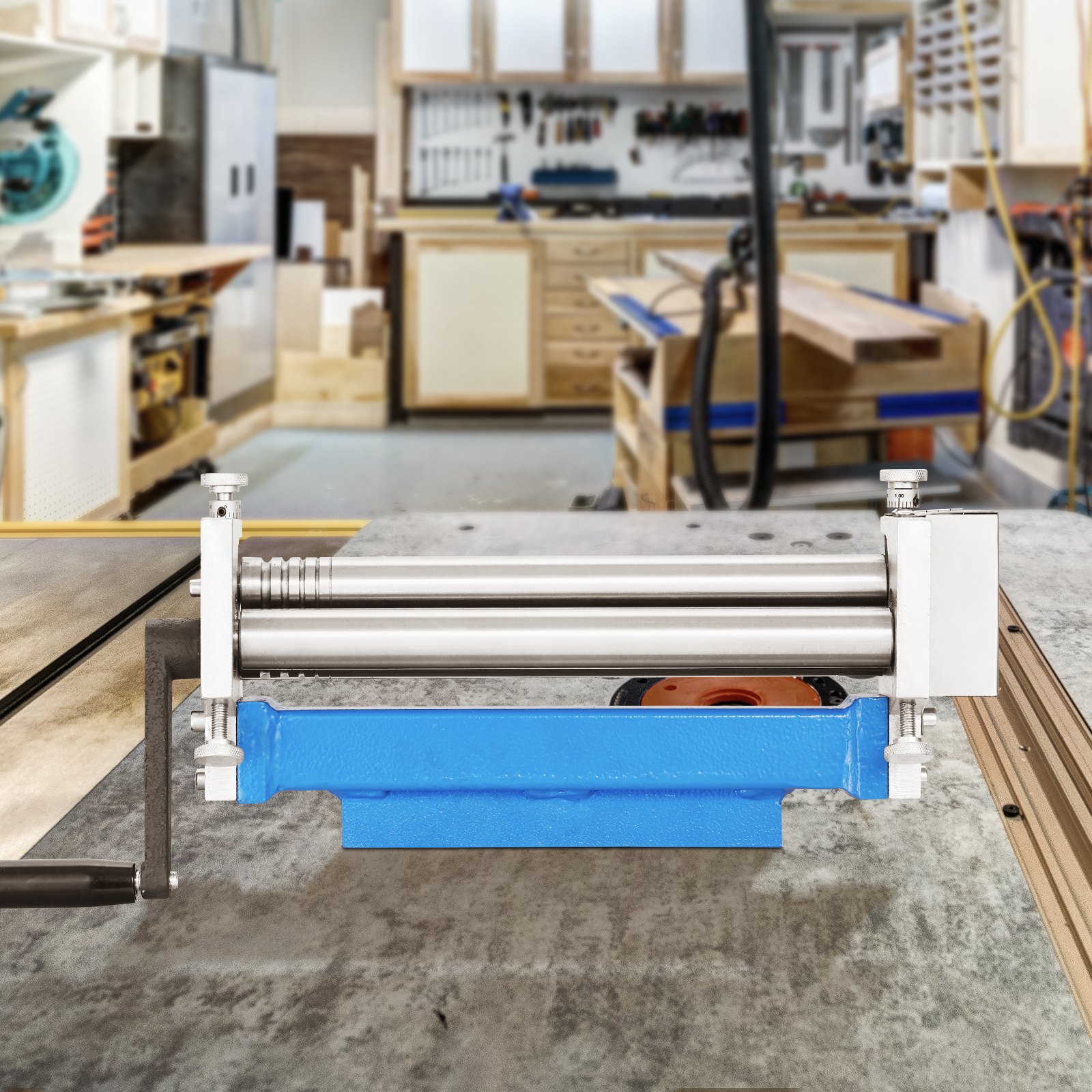 VEVOR-buisbuigmachine, 32 cm vormbreedte bij een capaciteit van 20 gauge, buisbuigmachine, met 2 verwijderbare rollen voor platen van koolstofarm staal, koper en aluminiumlegering