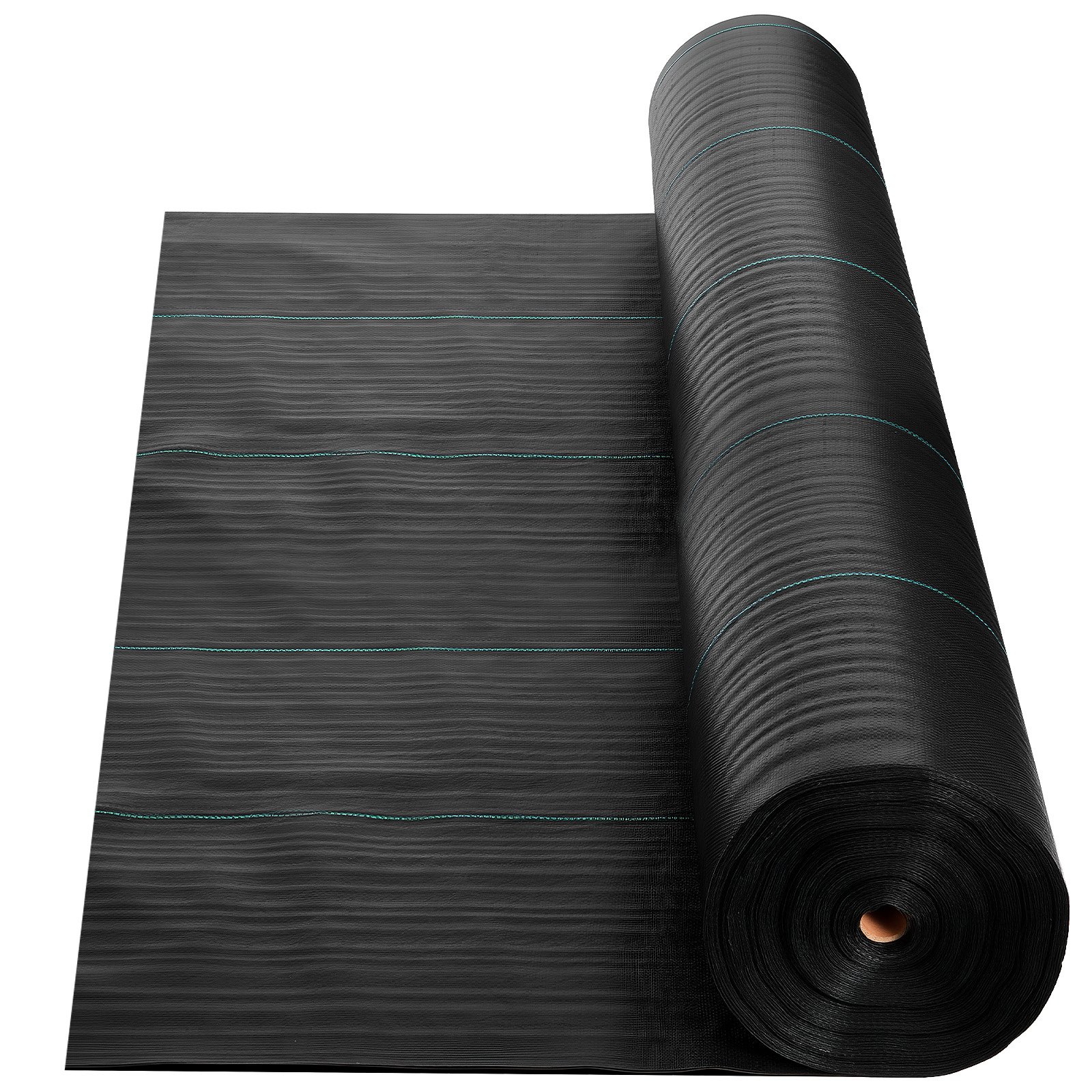 VEVOR Onkruidbestrijdingsdoek 2x50 m Tuinvlies 100 g/m², Onkruidmat op rol van polypropyleen, Onkruidbestrijdingsfolie met hoge ventilatie en drainage, Wortelbarrière tegen onkruid voor kassen en boerderijen, Zwart