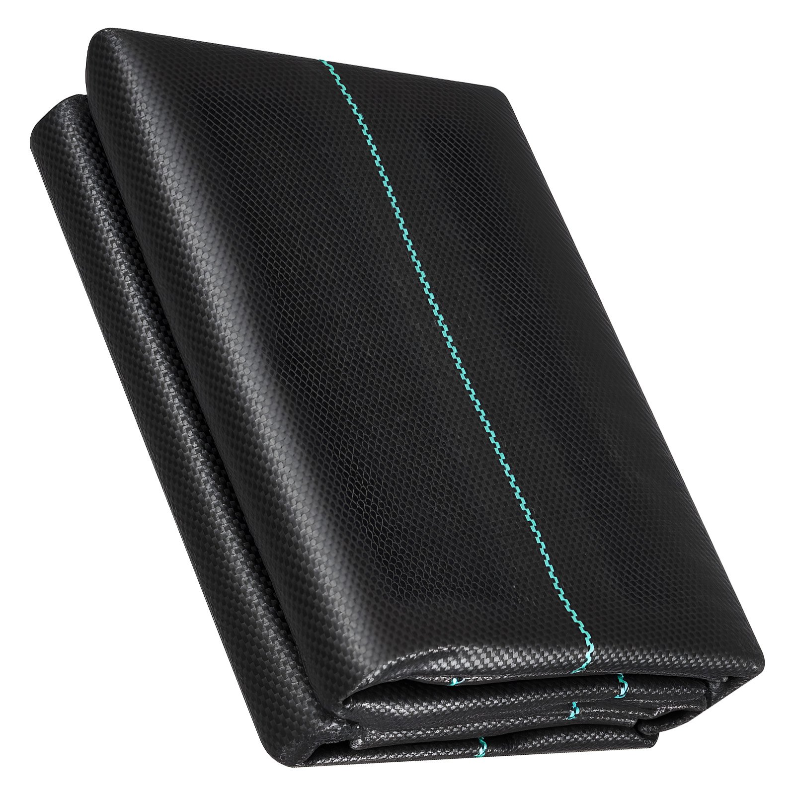 VEVOR 2x Onkruidbestrijdingsdoek 0,9x15,2 m Tuinvlies 90 g/m², Polypropyleen onkruidmat, Onkruidbarrière met hoge ventilatie en drainage, Wortelbarrière voor kassen, boerderijen en tuinen, Zwart