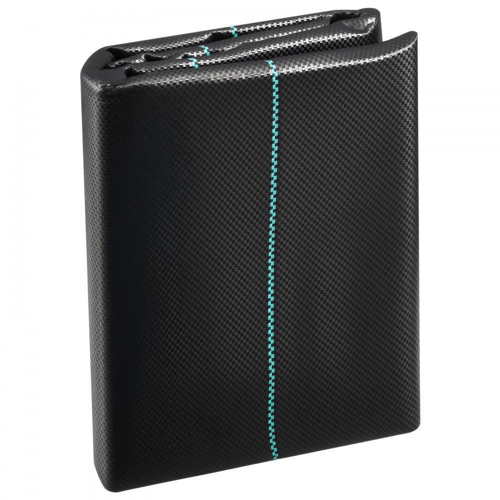 VEVOR 2x Onkruidbestrijdingsdoek 1,2x15,2 m Tuinvlies 90 g/m², Polypropyleen onkruidmat, Onkruidbarrière met hoge ventilatie en drainage, Wortelbarrière voor kassen, boerderijen en tuinen, Zwart