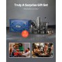 VEVOR Cocktailshakerset, 13-delige roestvrijstalen barset met bamboestandaard, Boston Bartender Kit | Mixerlepel, stamper, maatbeker, zeef, schenktuit, ijsschep, citroenschraper