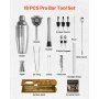 VEVOR Cocktail Shaker 18-delige Bartenderset RVS Barmixer