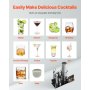 VEVOR Cocktail Shaker 14-delige roestvrijstalen bargereedschapset met acrylstandaard, Boston Bartender Set Accessoires Mixer Lepel Muddler Maatbeker Zeef Drankschenker IJstang Kurkentrekker, Zilver