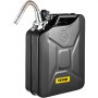 VEVOR Jerrycan, 5,3 gallon/20 liter draagbare jerrycan met flexibel schenktuitsysteem, roestvrije en hittebestendige stalen brandstoftank voor auto's en vrachtwagens, zwart