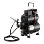 VEVOR Airbrush Kit, 1/6 HP, Air Brush Kit with Air Compressor and Tank, 1 Dual-Action Professional Airbrush with 1 Tip, Hose, Acrylic Paint, 2 Fans, for Cake Decorating, Model Painting, Nail Art
