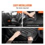 VEVOR Automotive Floor Mats, Fits for Toyota Camry 2018-2024, 3 pcs Front and 2nd Row Liners, All Weather Custom Fit TPE Vehicle Floor Mats, Easy to Clean and Secure Floor Liners for SUV, Black