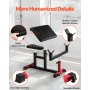 VEVOR Preacher Curl Bench Biceps Machine voor krachttraining, (Max. belasting 200 kg) Fitnessapparatuur voor thuis, Bicepsstation voor halters en dumbbells in zitting, Verstelbare halterbanken