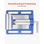VEVOR Machineklem, 10,16 cm bekbreedte, boorklem, gietijzeren constructie, parallelle bankschroef, voor houtbewerking, metaalbewerking, boren en snijden