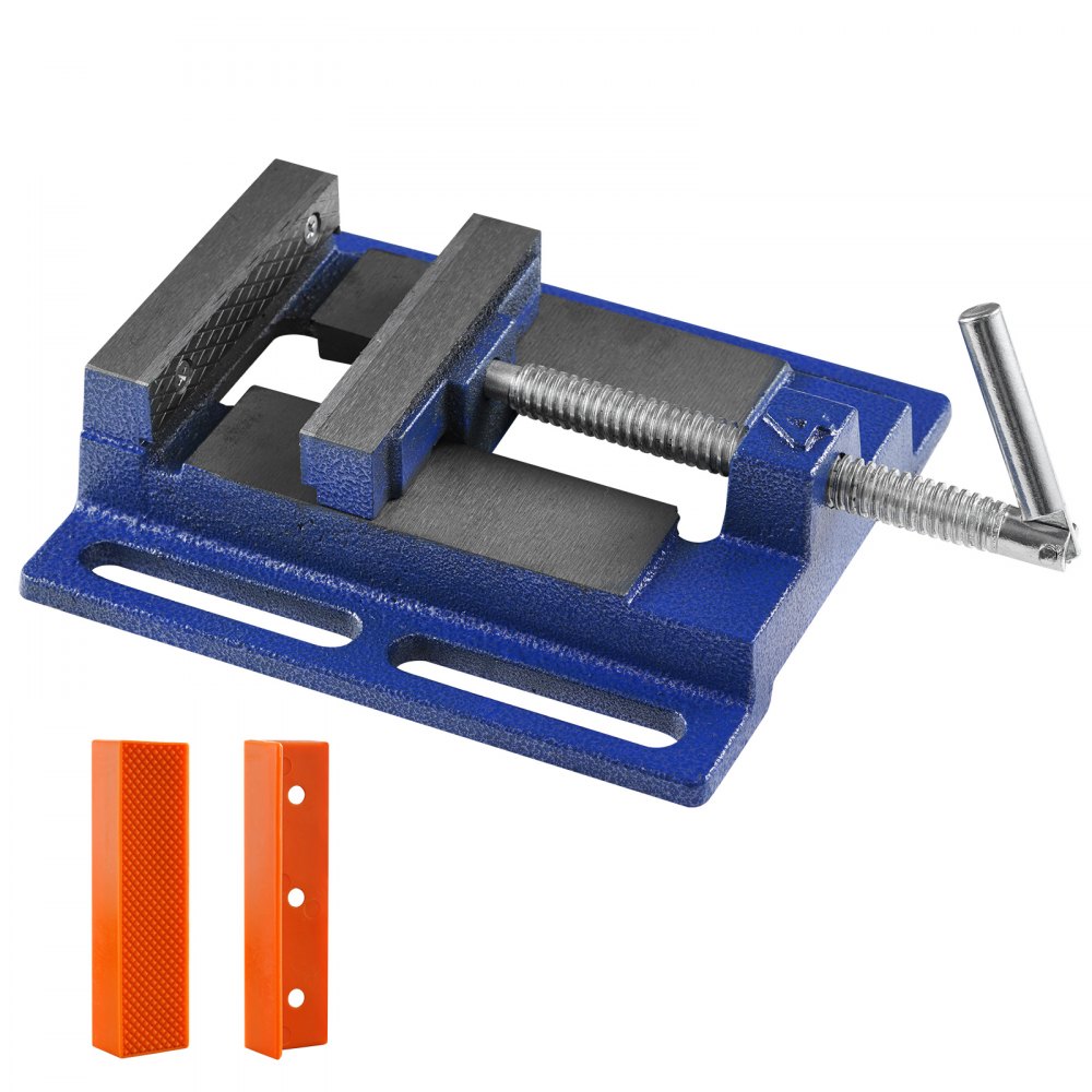 VEVOR vice 110mm max. opening machine vice made of cast iron powder-coated parallel vice 7KN clamping force 21mm clamping depth ideal for milling machine drill planner