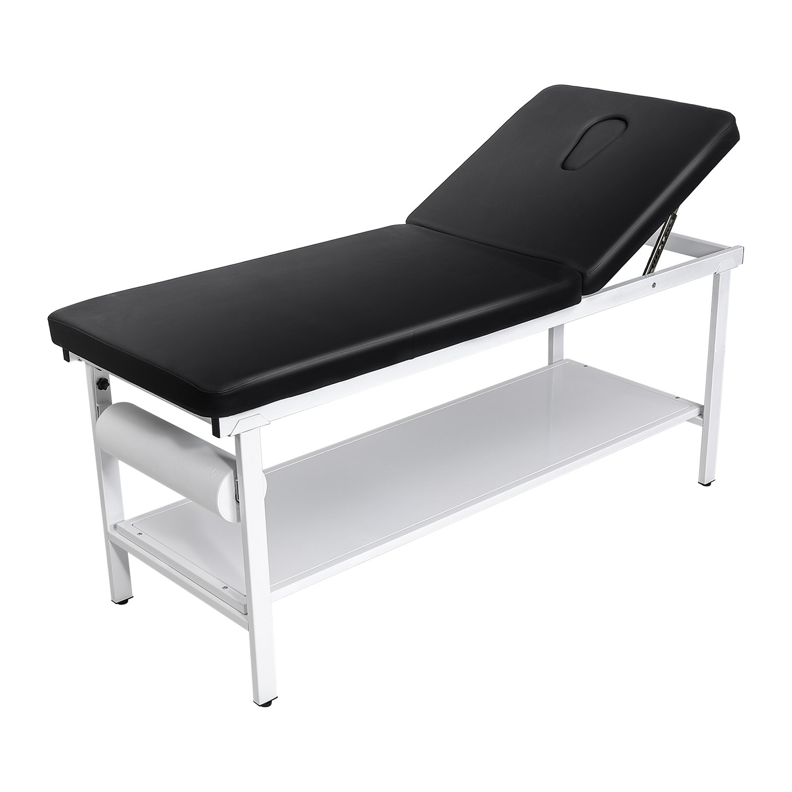 VEVOR onderzoekstafel, 227 kg, verstelbare tafel 1855x705x815 mm, ziekenhuistafel met verstelbare rugleuning (0°–40°) en papierrolhouder, onderzoekstafel voor ziekenhuizen, klinieken en revalidatiecentra.