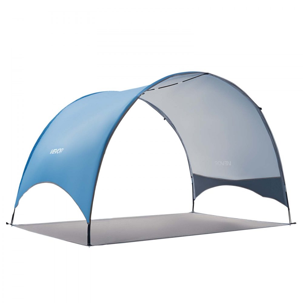 VEVOR strandtent/zonnescherm voor 3 personen, UPF 50+ bescherming, draagbare strandtent met draagtas en haringen, lichtgewicht compacte strandparasol voor kamperen, vissen, picknicken, zonnebaden
