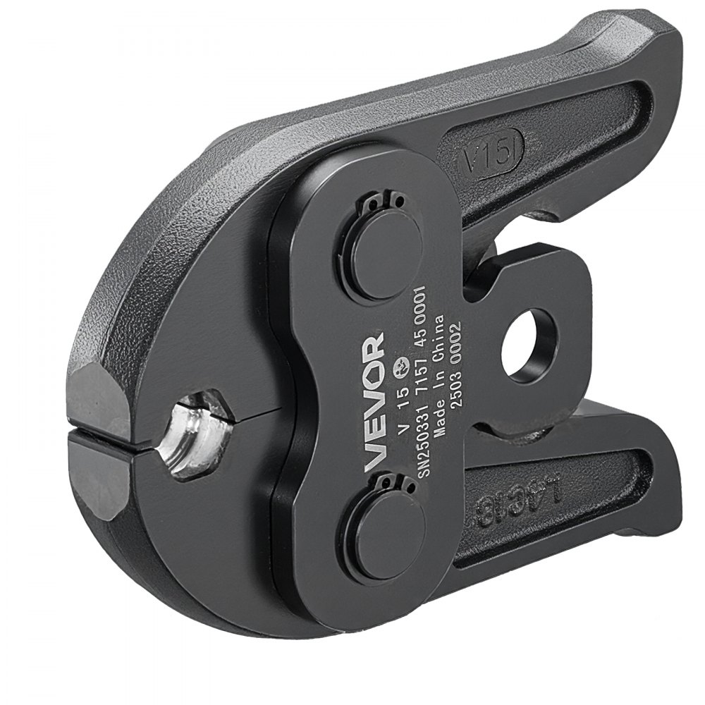 VEVOR V15 Pressing Jaw, 15mm Press Jaw for V-Type Stainless Steel Pipes, High-Strength Carburized Steel Crimping Jaws Compatible with Standard Press Tools