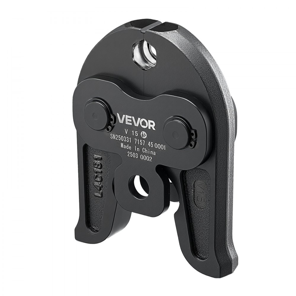 VEVOR V15 Pressing Jaw, 15mm Press Jaw for V-Type Stainless Steel Pipes, High-Strength Carburized Steel Crimping Jaws Compatible with Standard Press Tools
