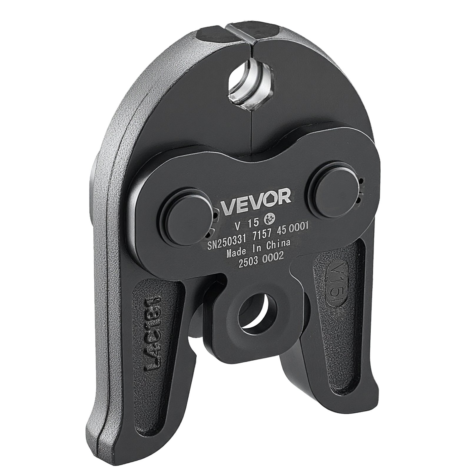 VEVOR V15 Pressing Jaw, 15mm Press Jaw for V-Type Stainless Steel Pipes, High-Strength Carburized Steel Crimping Jaws Compatible with Standard Press Tools