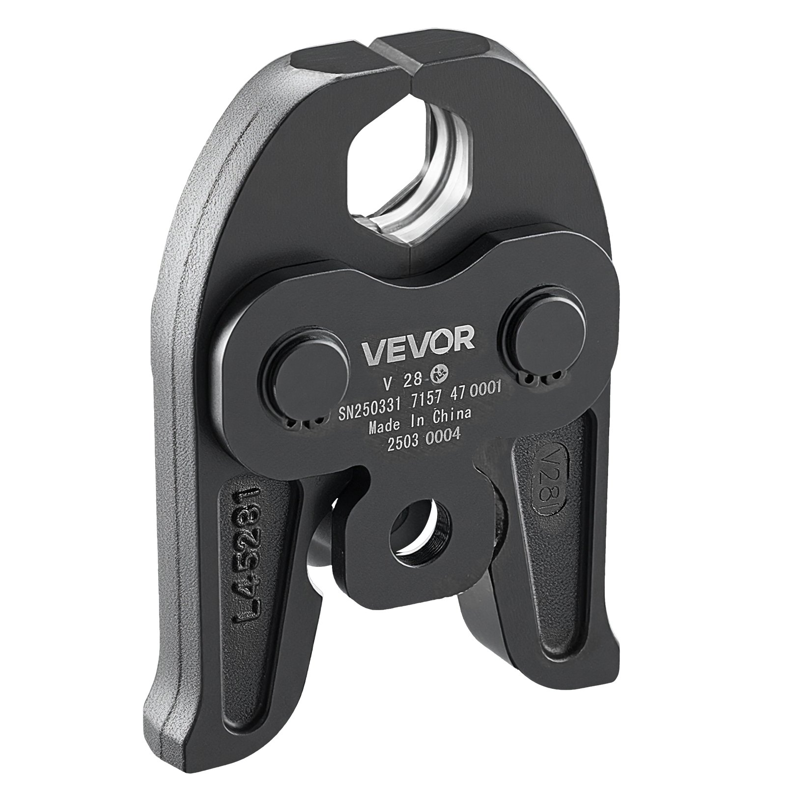 VEVOR V28 Pressing Jaw, 28mm Press Jaw for V-Type Stainless Steel Pipes, High-Strength Carburized Steel Crimping Jaws Compatible with Standard Press Tools