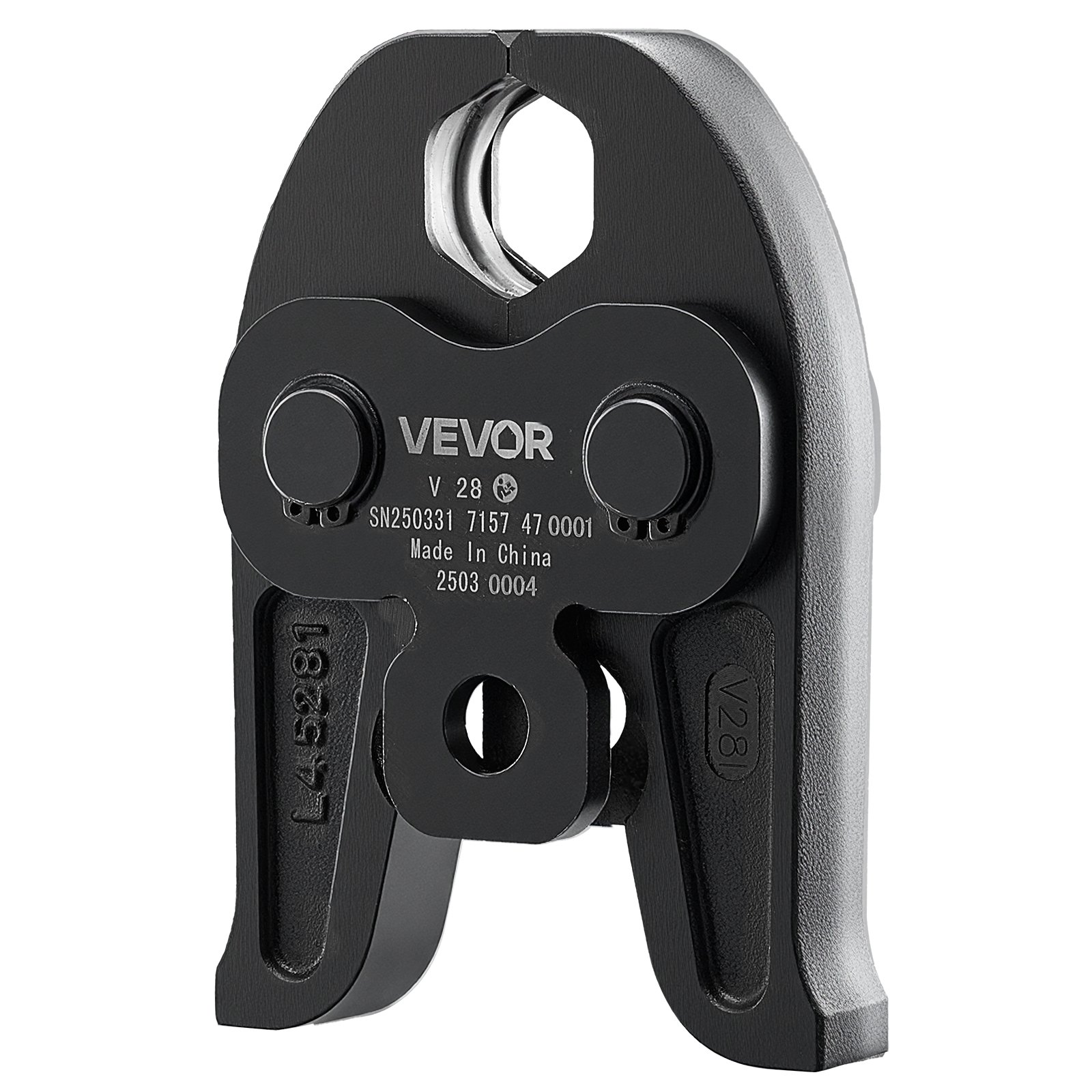 VEVOR V28 Pressing Jaw, 28mm Press Jaw for V-Type Stainless Steel Pipes, High-Strength Carburized Steel Crimping Jaws Compatible with Standard Press Tools