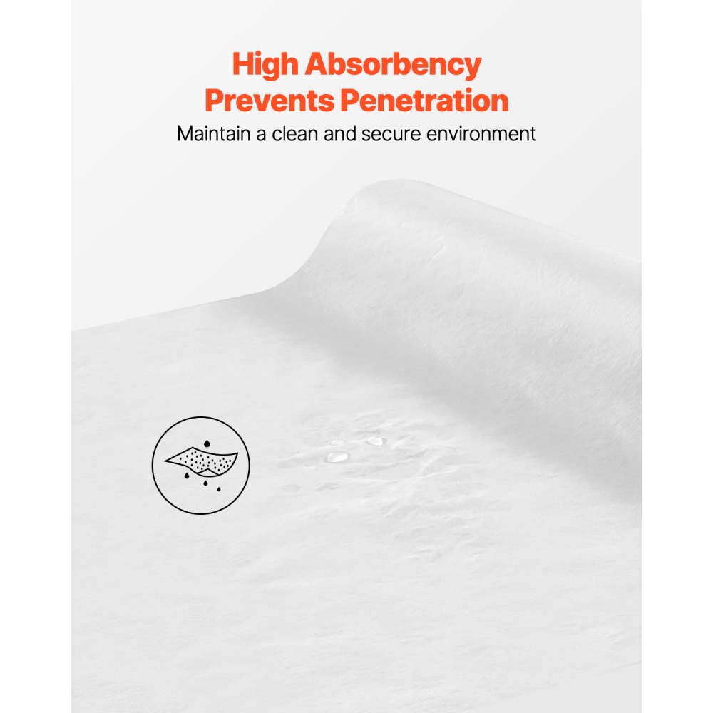 VEVOR Medical Exam Table Paper, 18" x 225 ft Smooth Barrier Cover Rolls(12 Pcs), Disposable Bed Table Sheet Cover, Ideal for Spas, Daycares, Doctors, Chiropractors, Examination & Massage Tables, White