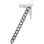 VEVOR Zolderladder, draagvermogen 299,4 kg, geschikt voor plafondhoogtes van 2,9-3,1 m en een openingsmaat van 1000,76 x 698,5 mm, schaarladder van gelegeerd staal met trekstang voor zolder