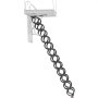 VEVOR Zolderladder, draagvermogen 299,4 kg, geschikt voor plafondhoogtes van 2,9-3,1 m en een openingsmaat van 1000,76 x 698,5 mm, schaarladder van gelegeerd staal met trekstang voor zolder