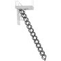 VEVOR Zoldertrap, draagvermogen 299,4 kg, geschikt voor plafondhoogtes van 3,2-3,35 m en openingsmaat 1000,76 x 698,5 mm, uitschuifbare plafondladder van gelegeerd staal met trekstang voor zolder