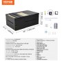 VEVOR Laser Engraver Enclosure, 48 x 31.5 x 19.6", Dual-Direction Viewing, Flame Retardant and Fireproof Protective Cover, with Exhaust Fan and Pipe, Insulates Smoke, Noise and Eye Protection