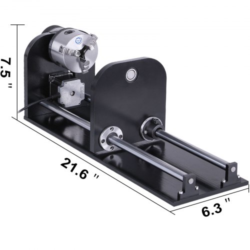 Accessoires voor CNC-routers F-stijl A-as, roterende as met 80 mm 3-kaak 230 mm spoor