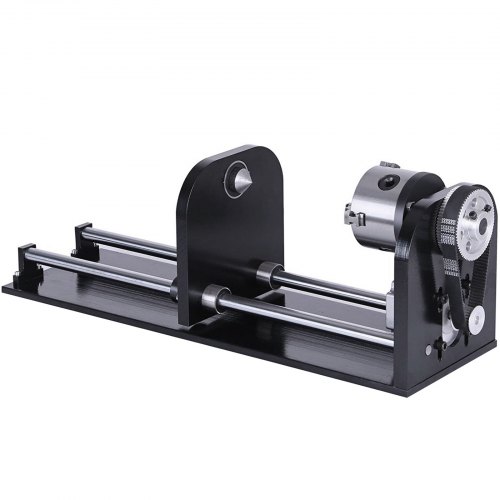 VEVOR Lasergraveermachine Graveerapparaat Accessoires voor CNC-routers F-stijl A-as roterende as met 80 mm 3-kaak 230 mm spoor