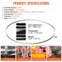 VEVOR Botzaagblad 1650 x 16 x 0,56 mm, elektrisch zaagblad voor bottenzaagmachine, compatibel met modellen HC-210, HC-250, YF-400A HC-280, harde botten, bevroren vlees, vis, enz.