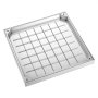 VEVOR putdeksel met frame 60 x 60 cm, onzichtbaar putdeksel, bestraatbare septictankdeksel van aluminiumlegering voor geïntegreerde afwatering op looppaden in tuinen en op terrassen.