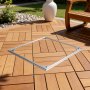 VEVOR Manhole Cover with Frame, 19.7 x 19.7 in (500 x 500mm) Invisible Recessed Septic Tank Access Covers, Aluminum Alloy Embedded Drain Channel Inspection Cover for Pavements Gardens Patios