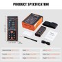 VEVOR professionele laserafstandsmeter 121m meetbereik afstandsmeter met camera ±1,5 mm nauwkeurigheid afstandsmeter 2,4" LCD-scherm Meerdere meetmodi 4 meeteenheden voet/meter/inch/feet+inch 100 datasets