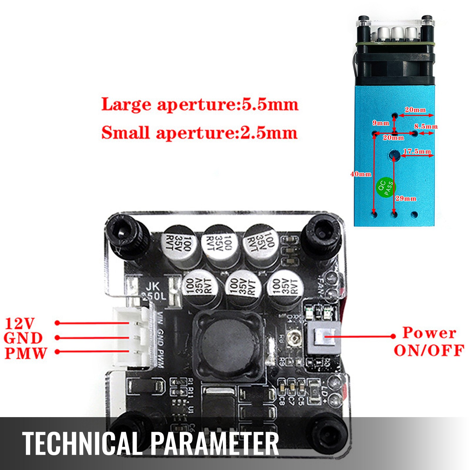 Vevor Laser Module Cnc Module Graveerkop 500mw 445nm 12v 1610pro, 3018, 3018pro