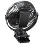VEVOR Mini Clip-on Ventilator, USB-aangedreven bureauventilator, 3 snelheidsstanden en circulatiestand, circulatieventilator voor bureau, golfkar, kamperen, loopband, zwart