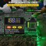VEVOR Bouw Laser Roterende Laser Laser Waterpas Kruislijn Laser Laserniveau Kruislijnlaser 16 Lijnen Groen Zelfnivellerende 4 x 360°
